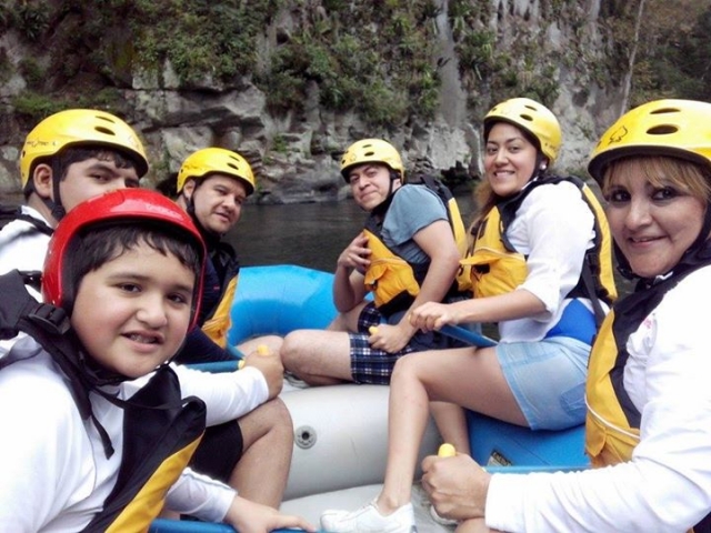 Rafting en familia
